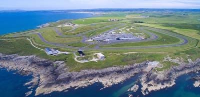 Anglesey Circuit in Wales, adjacent Irish Sea