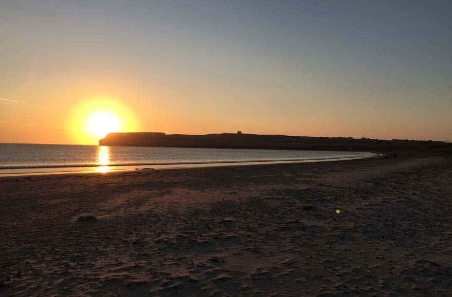 Sunset at Dunnet Bay in Scotland