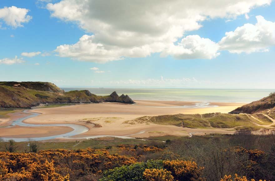 Three Cliffs Bay on Gower Peninsula