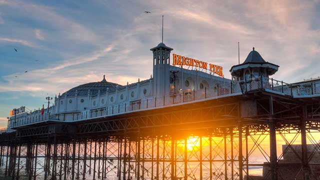 Brighton Pier at sunset