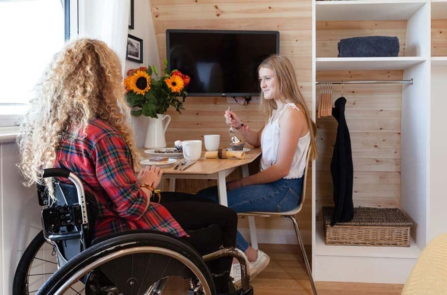 interior of Universally Accessible glamping pod