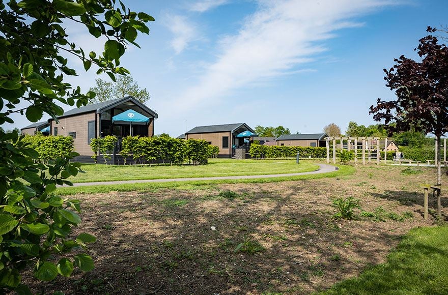 Glamping cabins at Cayton Village