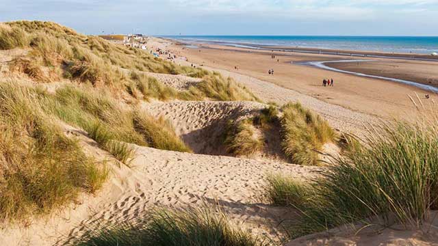 Sunshine over Camber Sands, near Daleacres Club Campsite