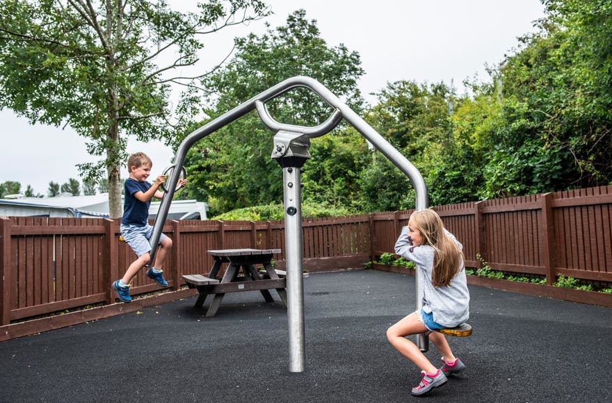 Children playing  in the playground