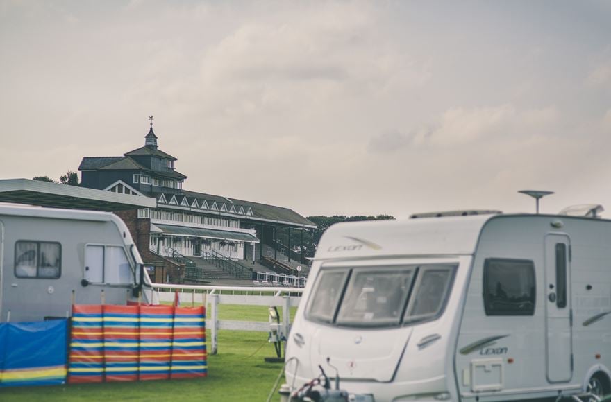 Thirsk Racecourse from the campsite