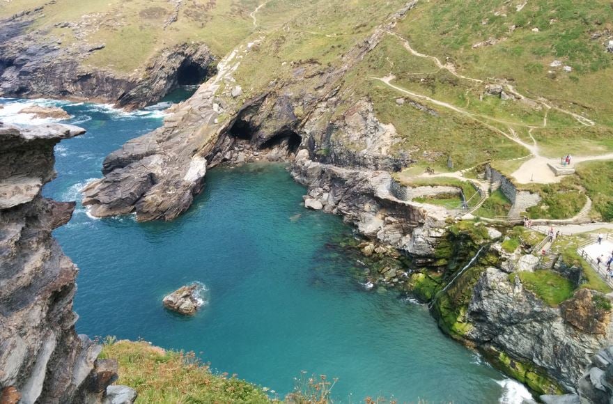 arieal view of King Arthur's Castle - Tintagel