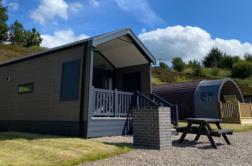 Glamping cabins at Troutbeck Head