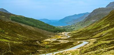 lohj maree river winding through large hills