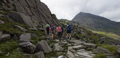 Hikers on Mt Snowdon