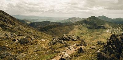 Rocky hills of snowdonia 