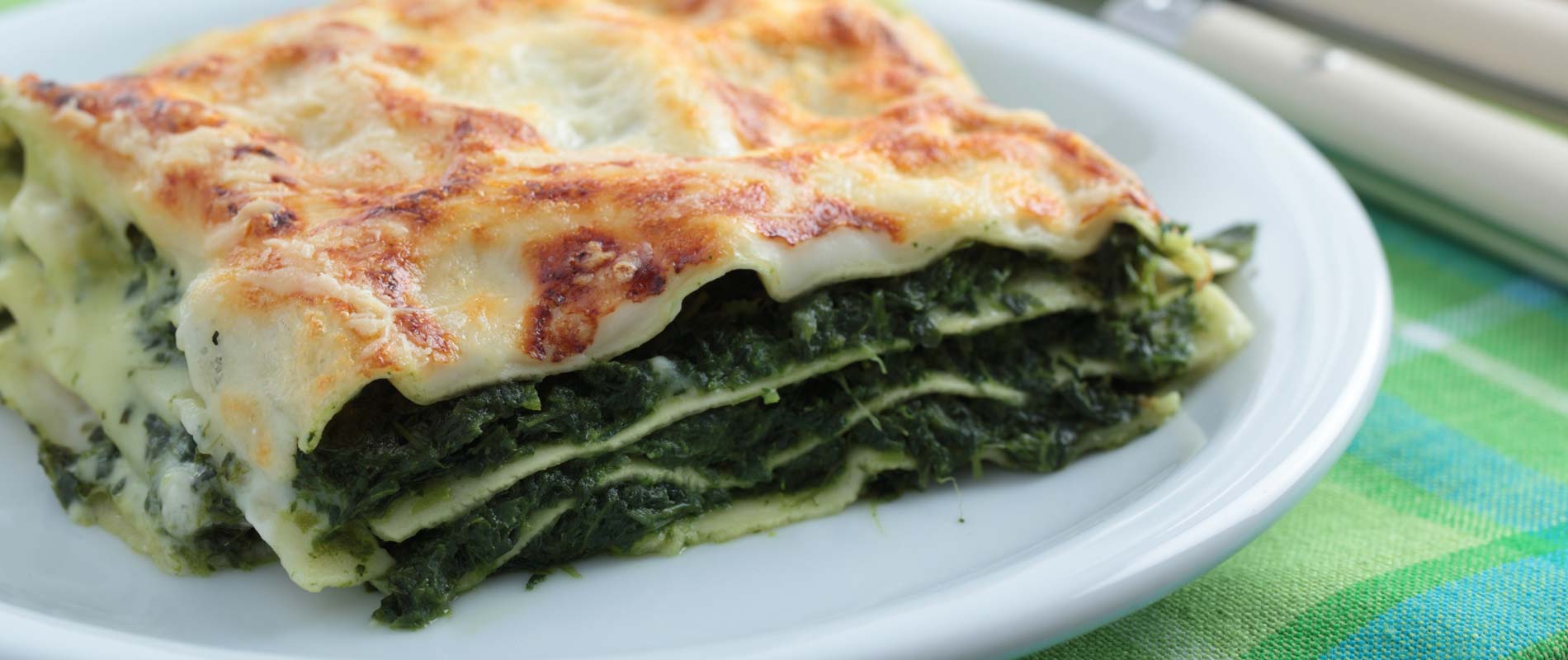 Enjoy a tasty spinach lasagne